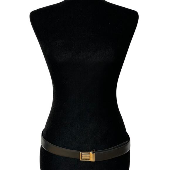 Vintage Christian Dior Leather Belt Black Brown Reversible Men's Size 36 - Picture 11 of 11